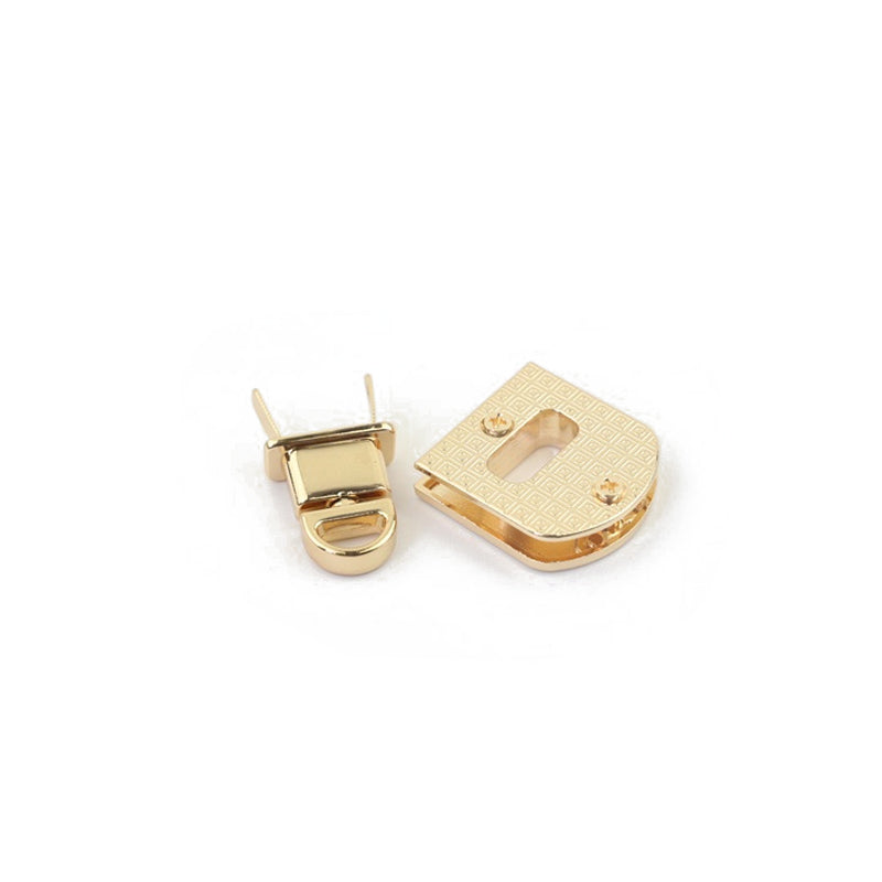 Handbag hardware irregular square metal turn locks