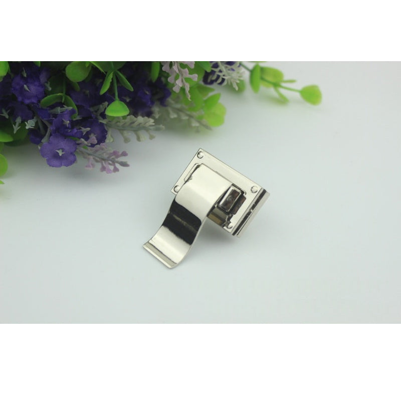 Square shape metal flip turn lock for bag