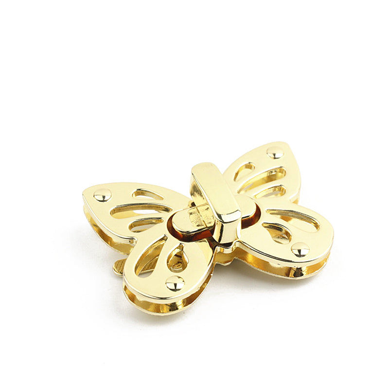 New design handbag butterfly shape multi-colorful metal turn twist lock