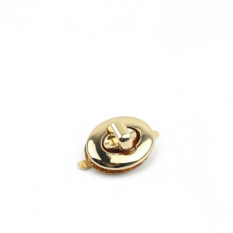 Small size bag hardware metal oval turn locks