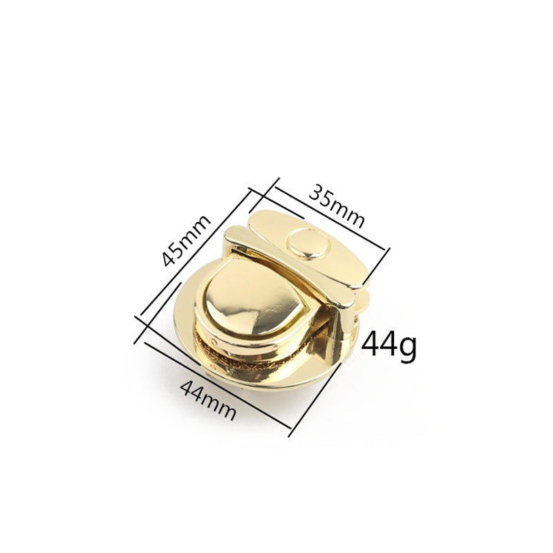 Purse hardware plus large metal plug in push locks