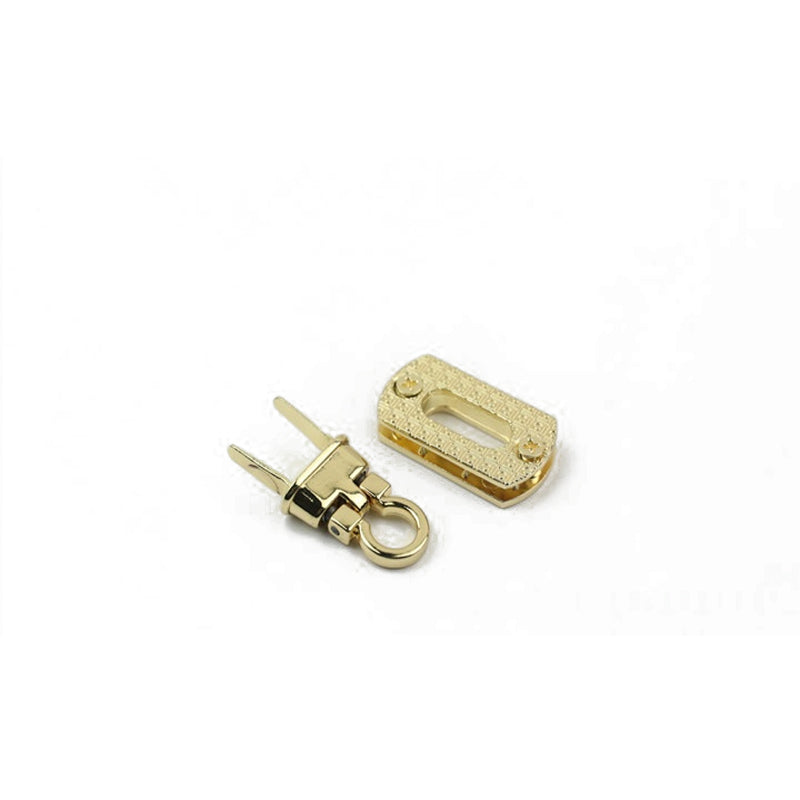 Zinc alloy metal closure bag clasp twist lock