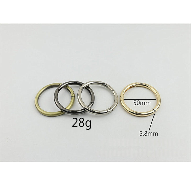 Various size 10mm/12mm/15mm/20mm/25mm/32mm/38mm/50mm round shape bag metal spring hooks