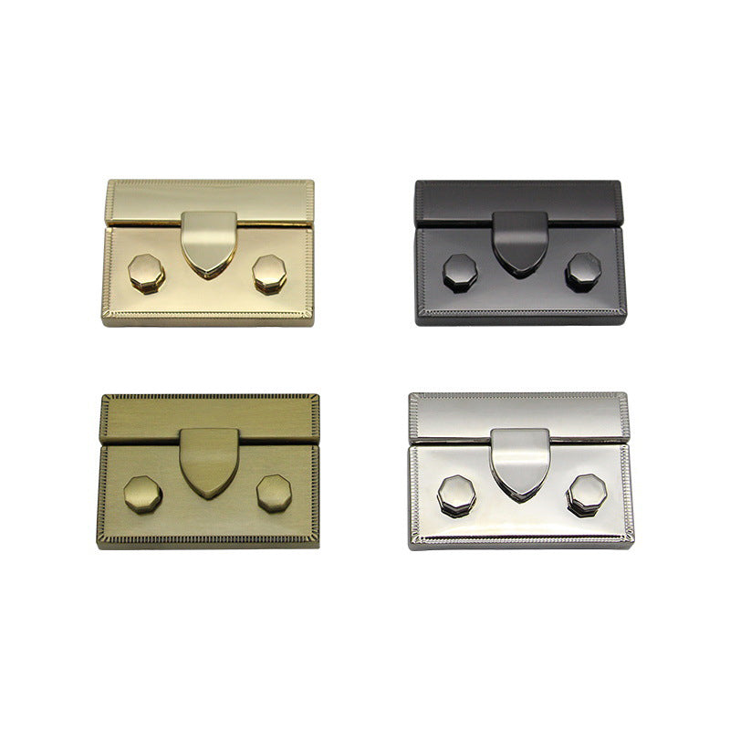 Briefcase hardware metal plug in clip closure lock