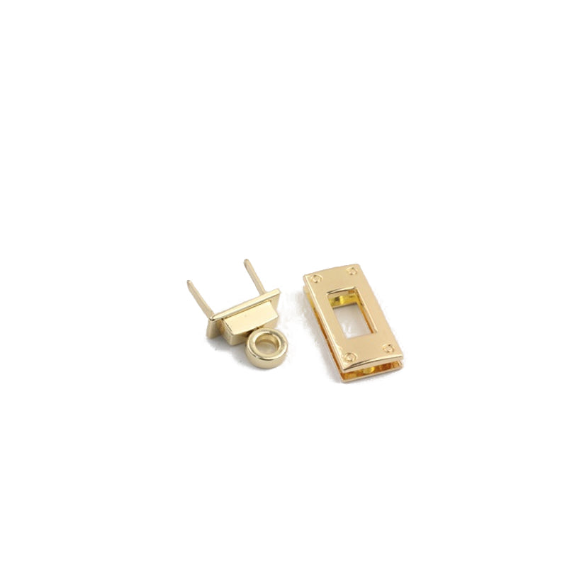 Die casting metal rectangle twist locks for handbag