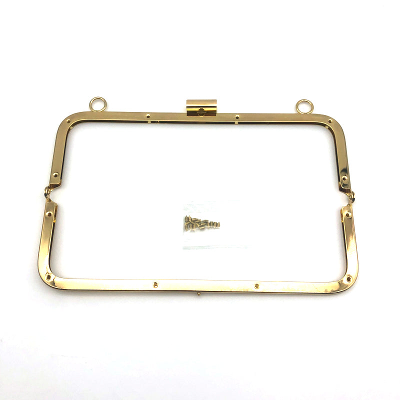 Light gold Square Head Lock 23CM Purse Metal Frame RL-POX04