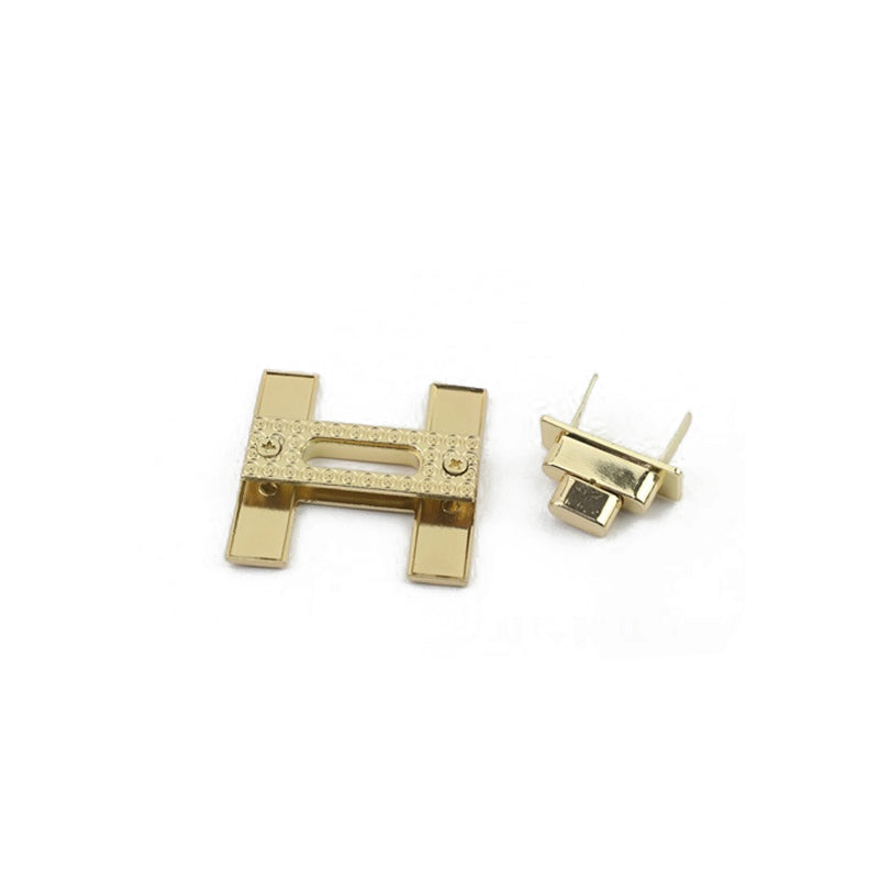 Fashion zinc alloy H shape metal twist locks
