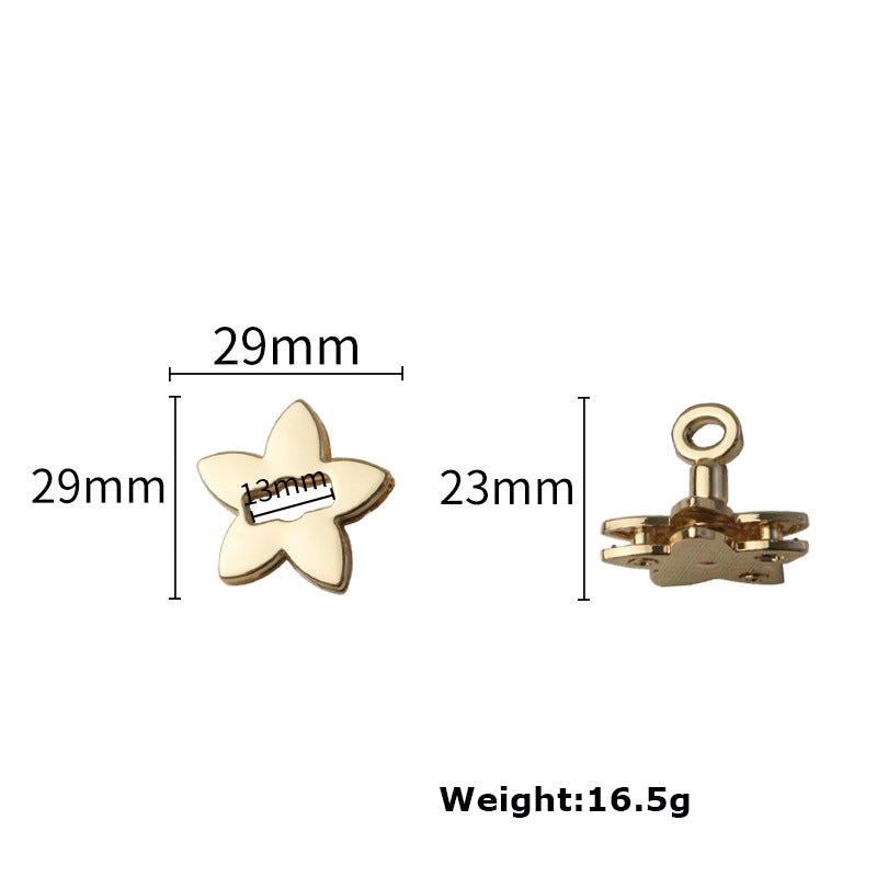 Luggage hardware fittings die-casting twist lock five-pointed star lock