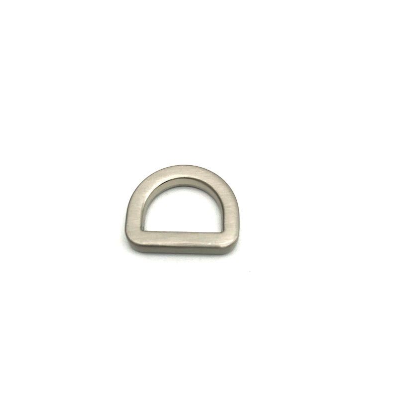 Bag Shoulder Buckles Zinc Alloy Anti Silver With Brush Color 13 MM Handbag Flat Metal D Rings With Hanging Plating