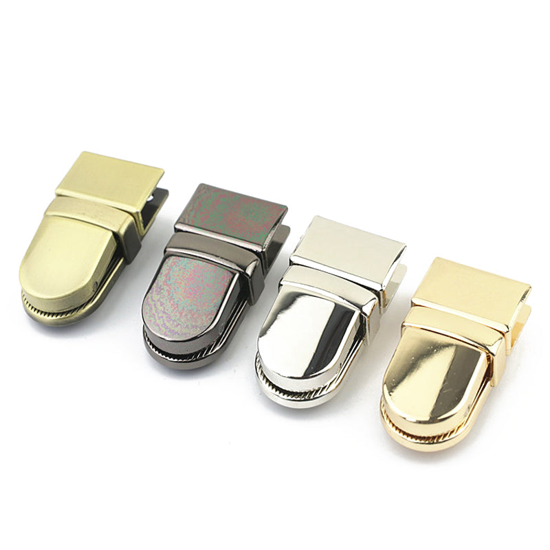 Bag hardware various color metal press plug in locks