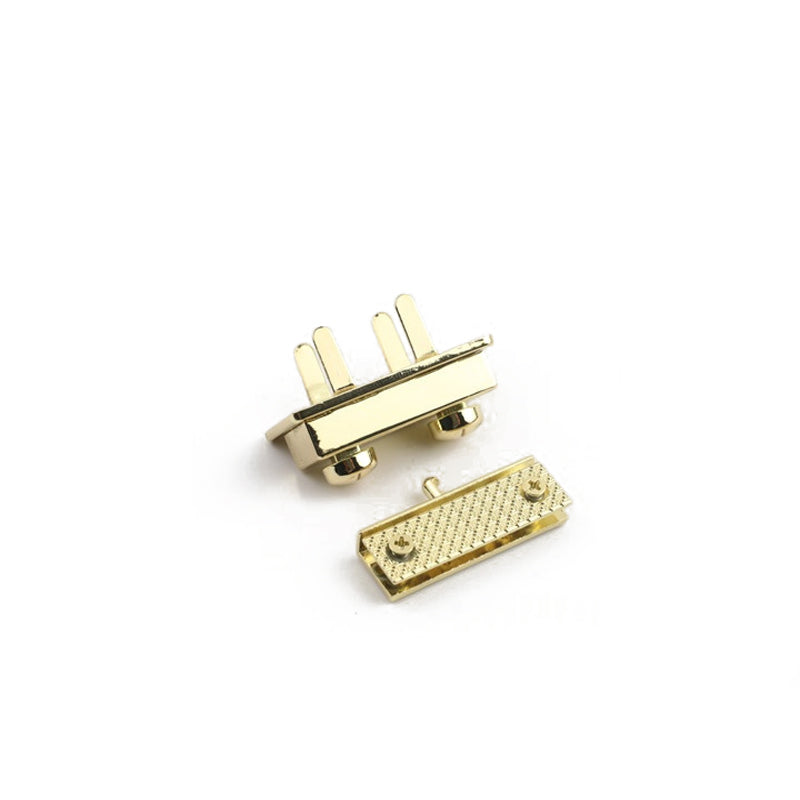 Purse accessories small square metal press push locks