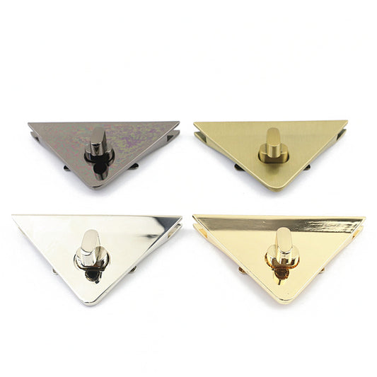 Hardware triangle shape metal twist locks for bag
