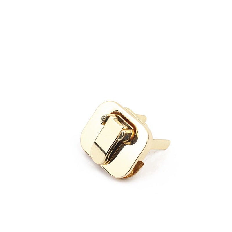 Handbag accessories square shape metal plugin press lock