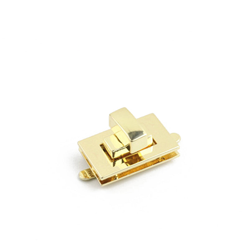 Die-casting bag handbag lock small square twist lock mortise lock