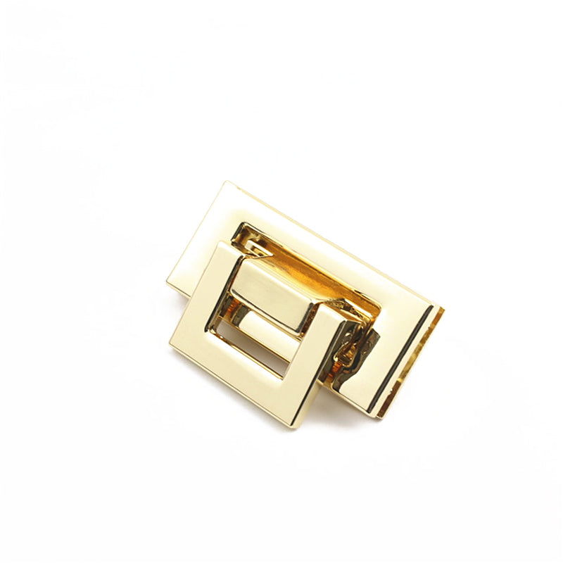 Luggage hardware accessories gold die-casting square plug-in lock