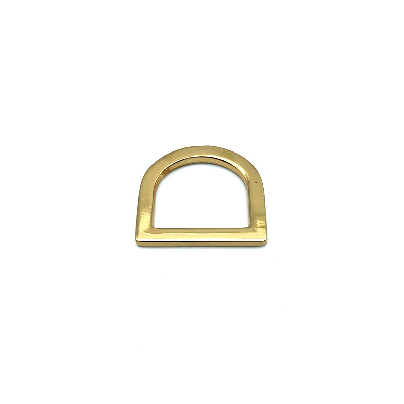 Supply Handbag Hardware Buckles 19 MM Light Gold Metal Flat D Ring Zinc Alloy For Shoulder Bag