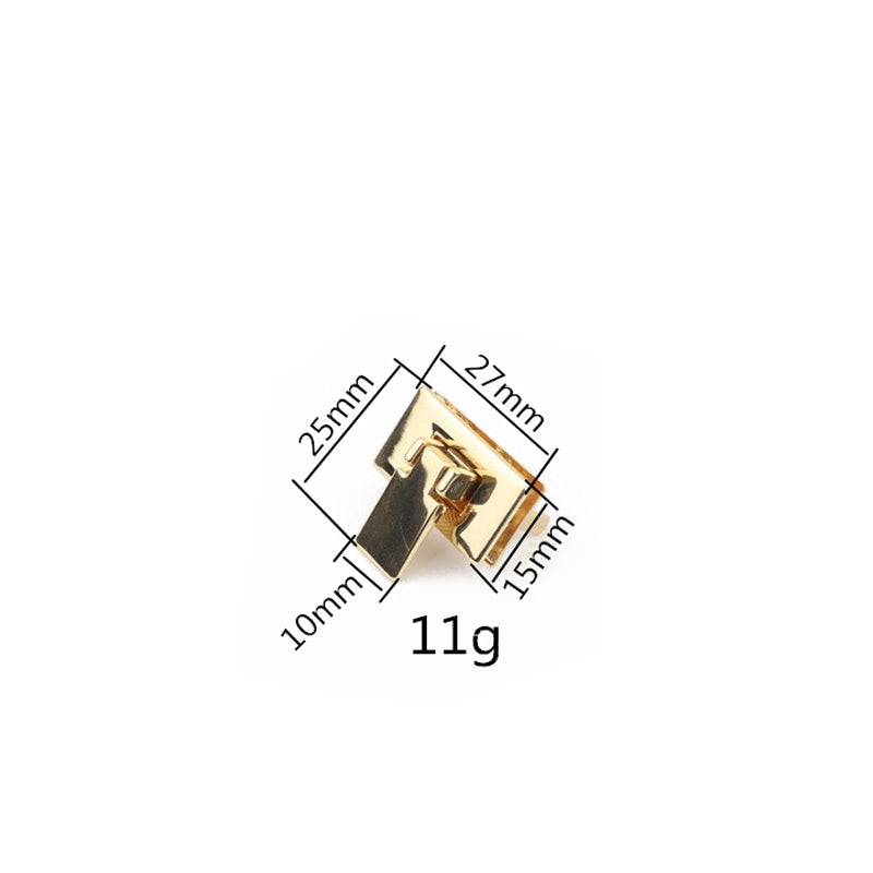 Rectangle metal clasp buckle locks for leather bag