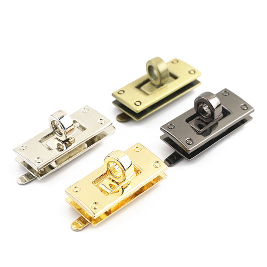 Die casting metal rectangle twist locks for handbag