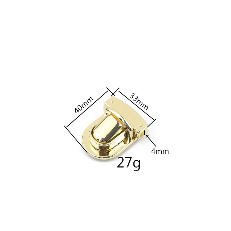 Customized bag metal clasp catch plug in closure locks