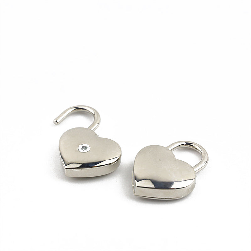 Luggage hardware accessories small model light gold heart-shaped keyless spring padlock