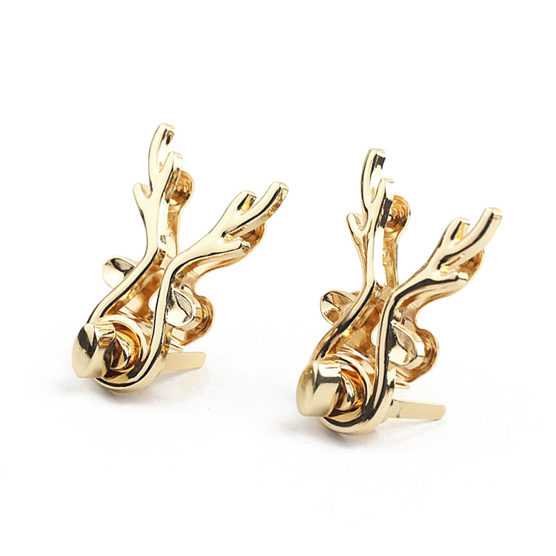 Handbag hardware fittings die-casting deer head twist lock