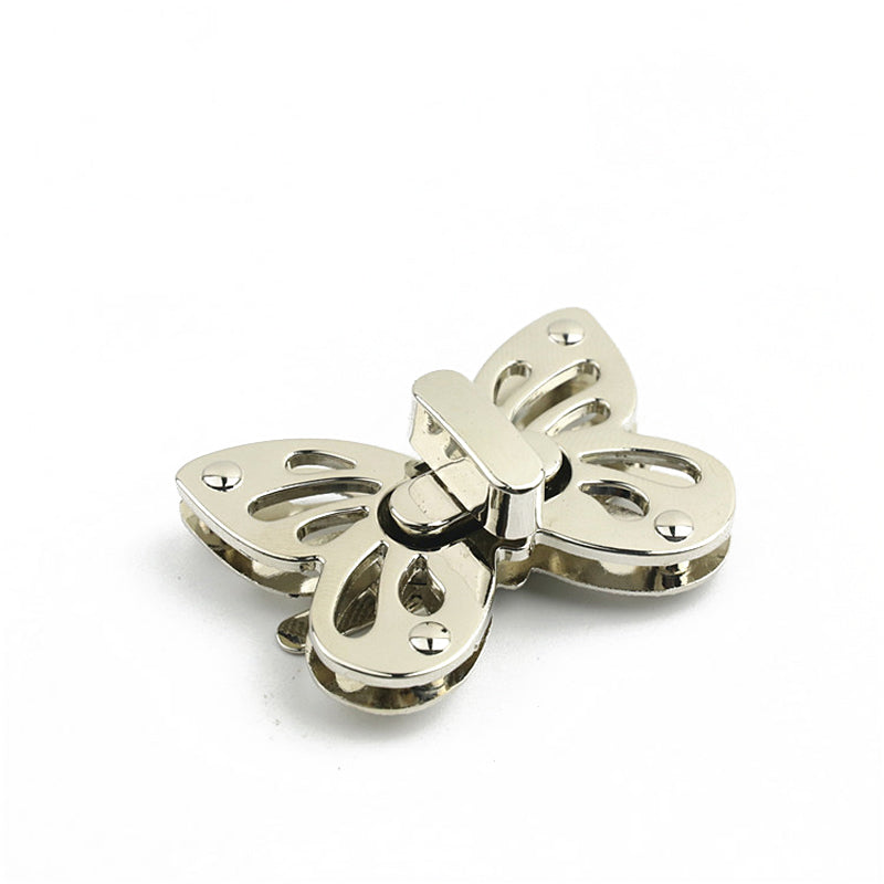 New design handbag butterfly shape multi-colorful metal turn twist lock