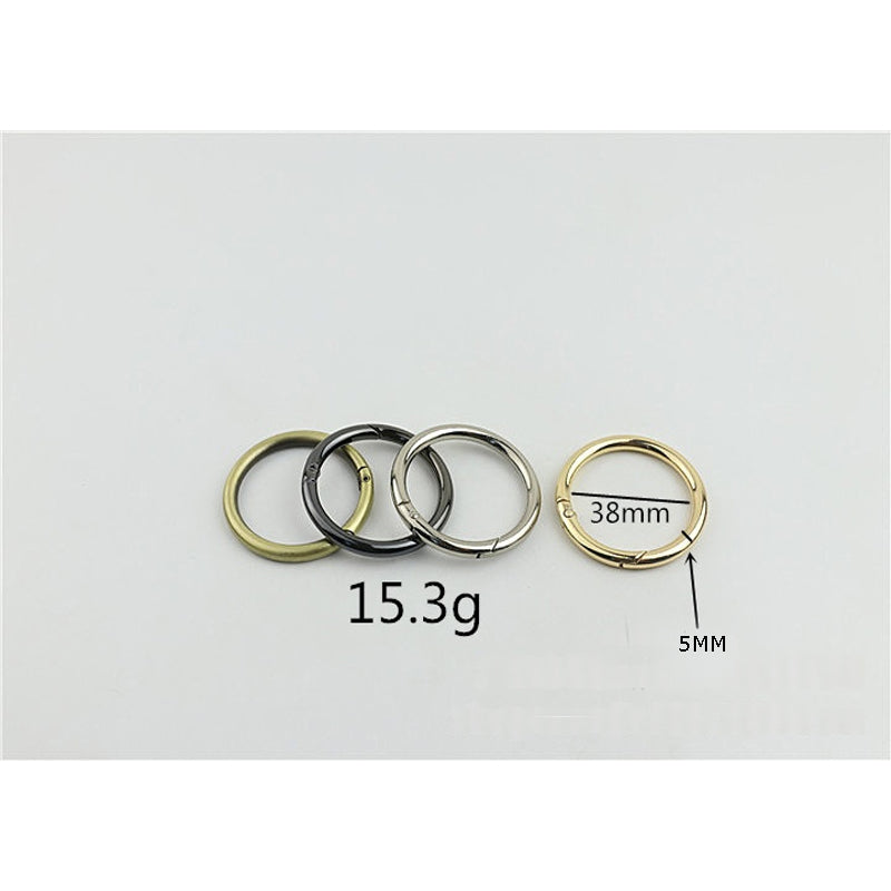 Various size 10mm/12mm/15mm/20mm/25mm/32mm/38mm/50mm round shape bag metal spring hooks