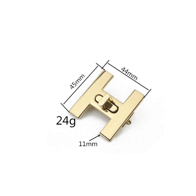 Fashion zinc alloy H shape metal twist locks