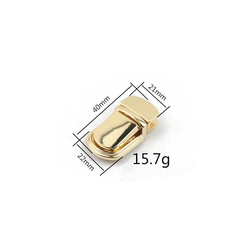 Handbag hardware plug in press metal locks