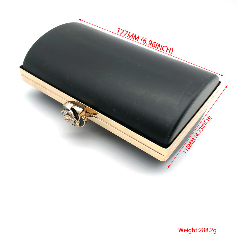 Design Graceful Generous Bag Accessories Purse Metal Clasp Plastic Shell With Flower Head Lock Decorated
