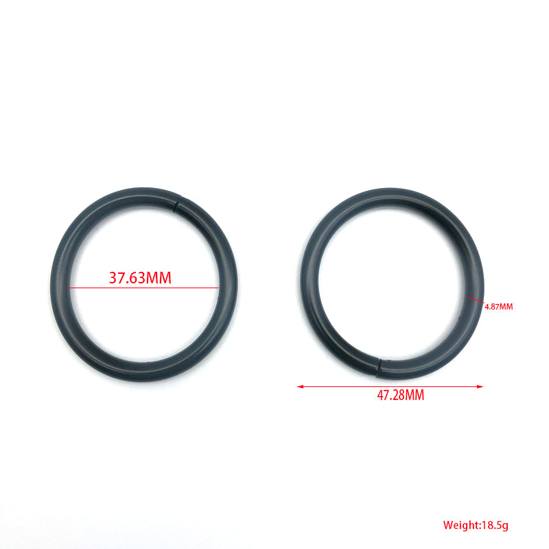 Custom made various size 25MM/32MM/38MM/42MM/50MM electrophoresis black iron welded o rings for bags