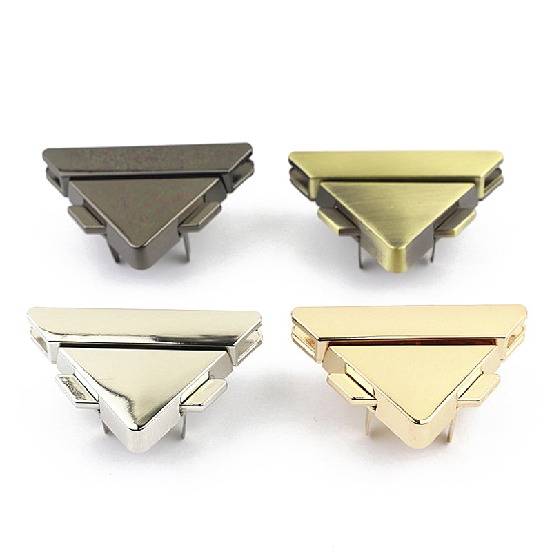 Handbag accessories metal triangle clasp plug in locks