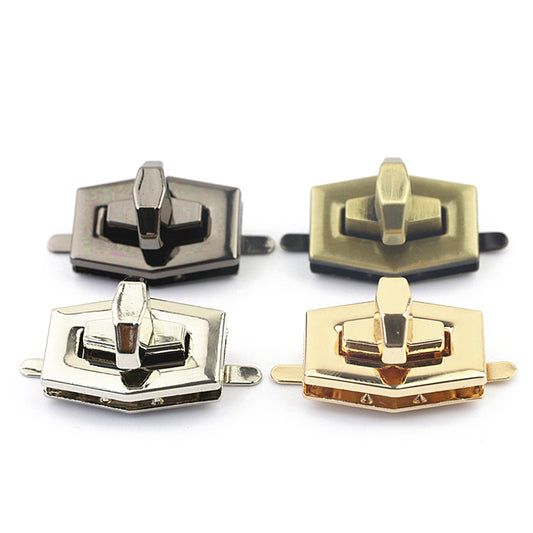 Handbag accessories irregular rectangle metal twist locks