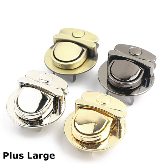 Purse hardware plus large metal plug in push locks