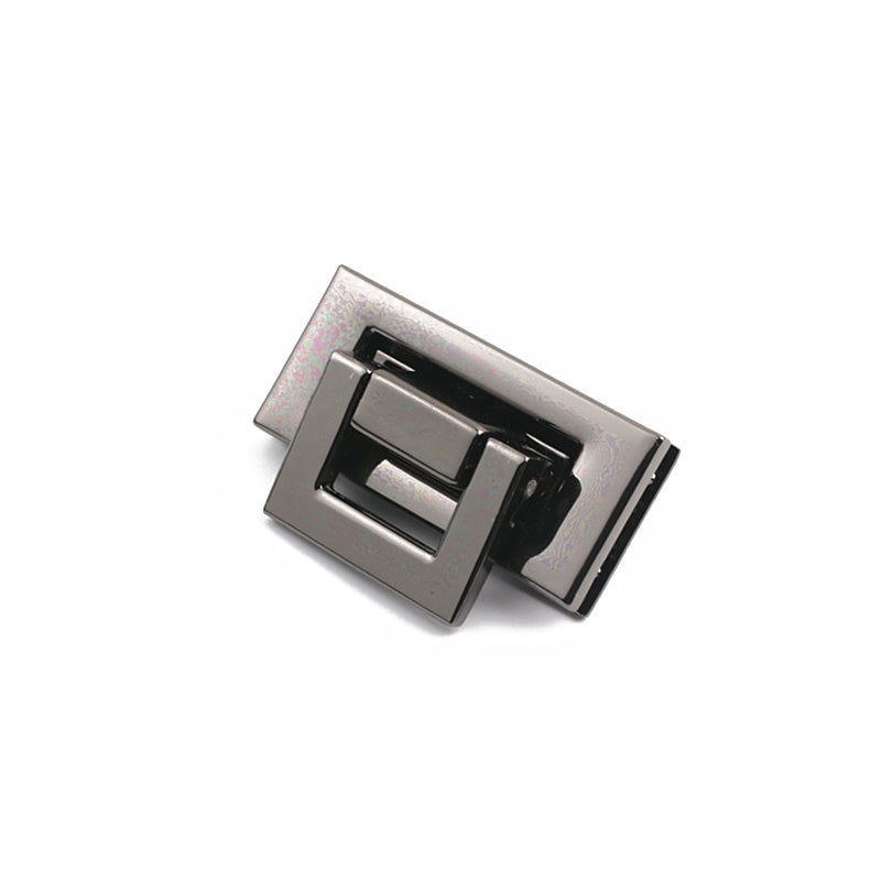 Luggage hardware accessories gold die-casting square plug-in lock