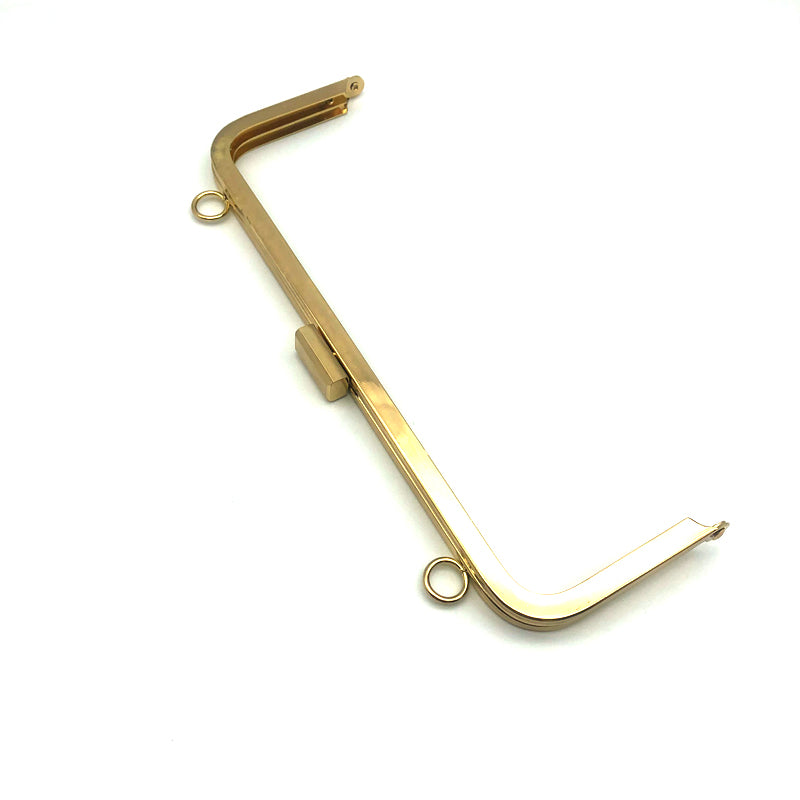Light gold Square Head Lock 23CM Purse Metal Frame RL-POX04