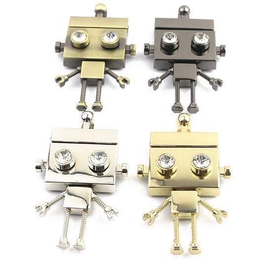 Handbag Hardware robot shape metal clasp clip lock