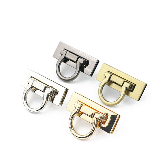 Bag hardware accessories light gold metal clasp closure turn locks