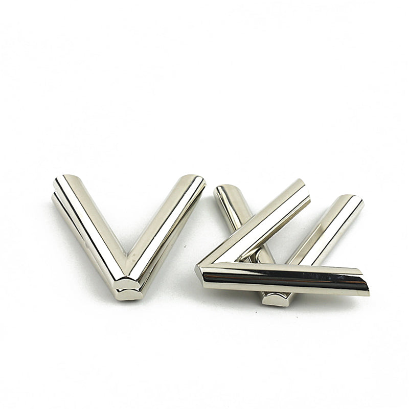 Bag hardware accessories metal deformation V-shaped decoration lock