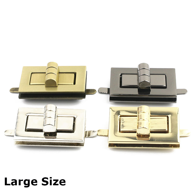 Large size various color bag metal turn locks