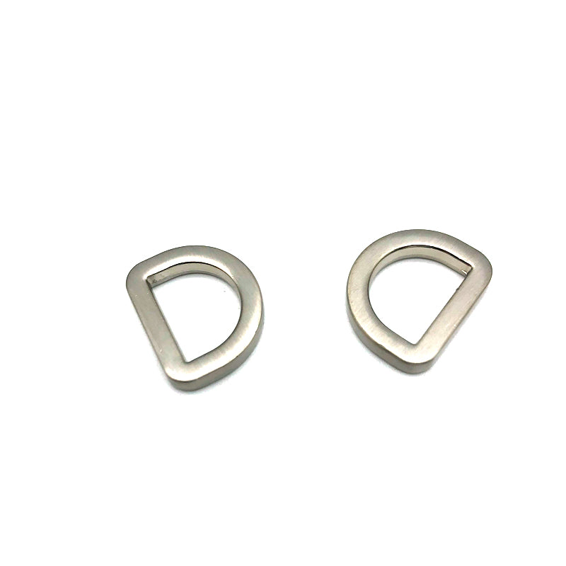 Bag Shoulder Buckles Zinc Alloy Anti Silver With Brush Color 13 MM Handbag Flat Metal D Rings With Hanging Plating