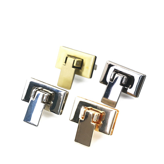 Rectangle metal clasp buckle locks for leather bag