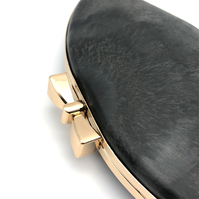 Hanging Plating Light Gold Purse Iron Metal Frame Plastic Box Bow-knot Shape Decoration Lock Head Bag Fittings