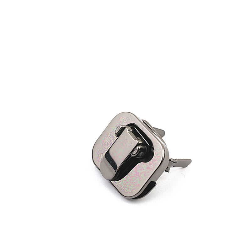 Handbag accessories square shape metal plugin press lock