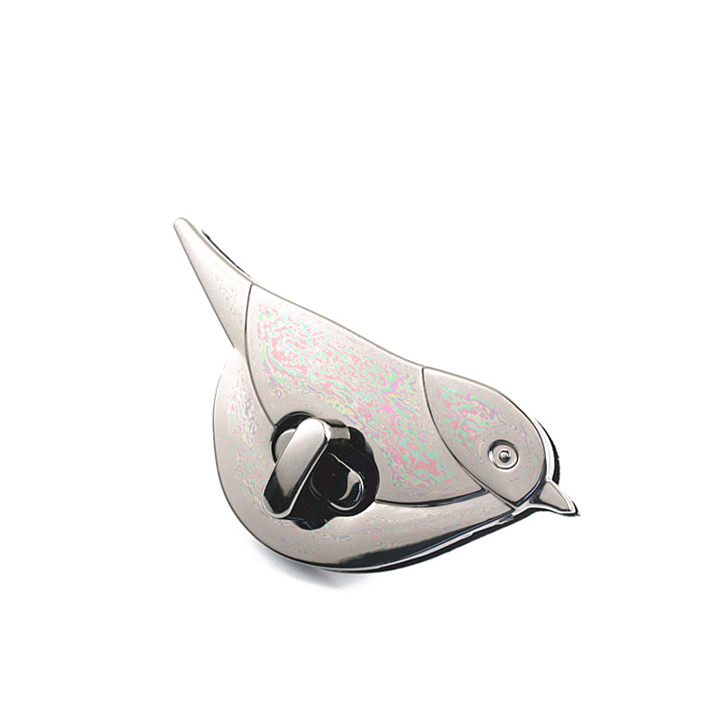 Bag hardware 4 colors metal animal bird shape twist turn lock