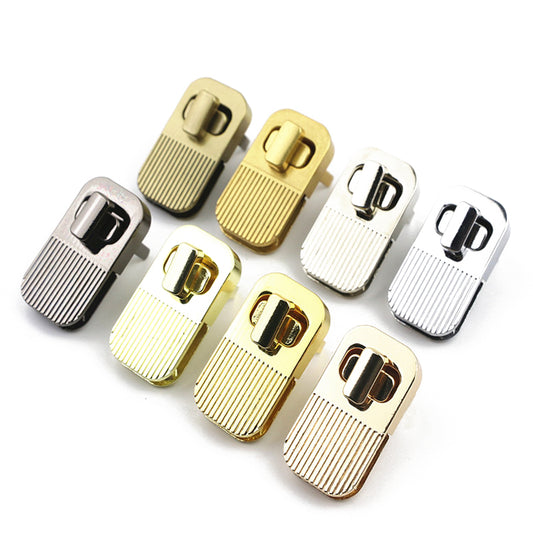 Purse hardware metal twist turn locks