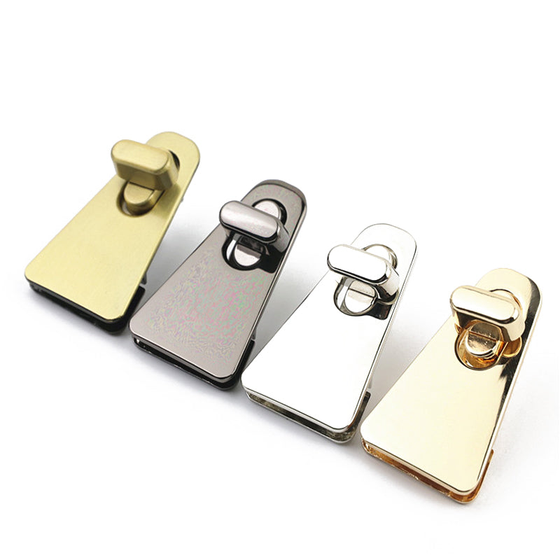 Handbag triangle metal turn twist locks