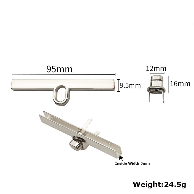 Bag Accessories die casting straight long style twist lock 95mm