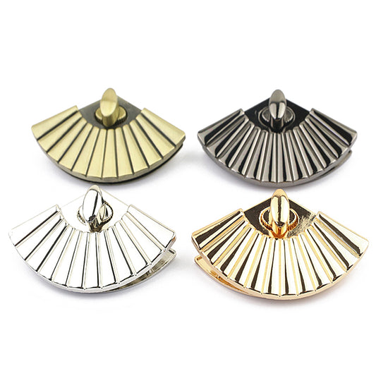 Special design fan type zinc alloy bag metal turn locks