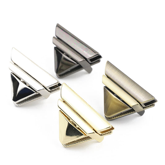 Handbag accessories metal triangle plug in push locks